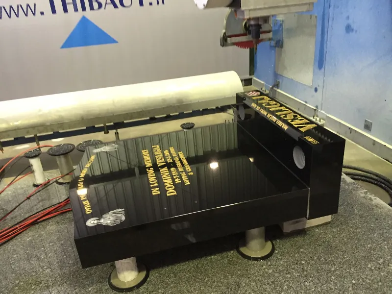 Machine cutting a cross